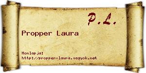 Propper Laura névjegykártya